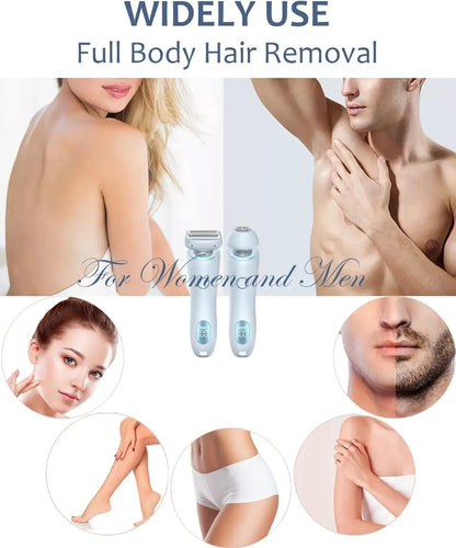 2-in-1 Women's Electric Shaver - Painless Waterproof Hair Removal Razor