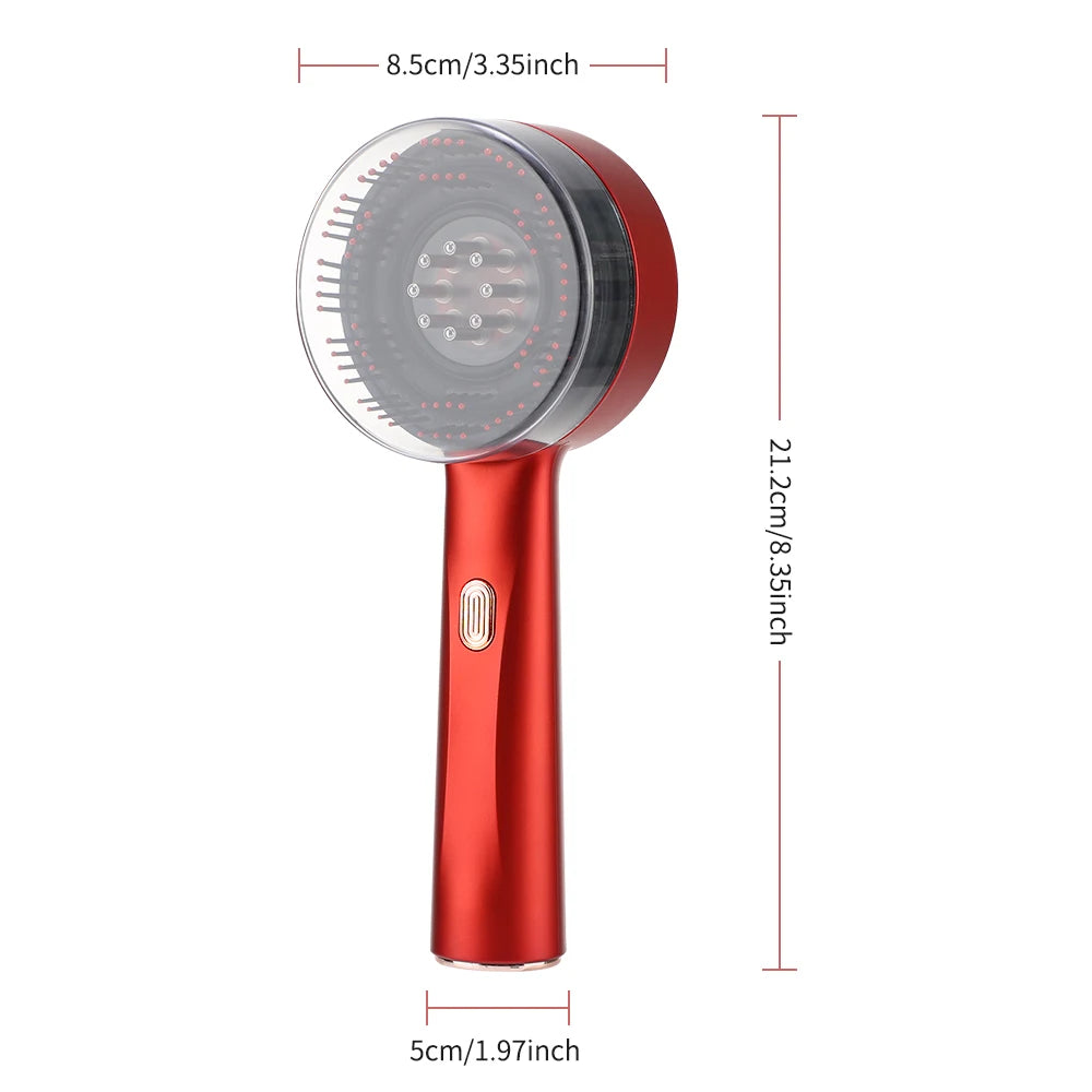 Electric Scalp Massage Comb with Infrared Light & Hair Oil Applicator - 13