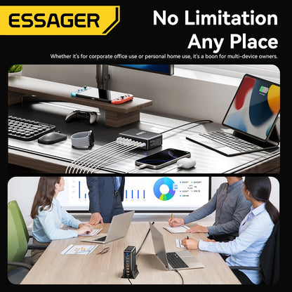 320W 8-Port GaN Desktop Charging Station - 100W PD Fast Charger for All Devices