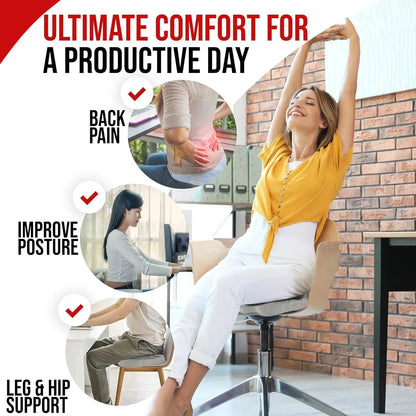 Ergonomic Memory Foam Seat Cushion for Tailbone & Back Pain Relief