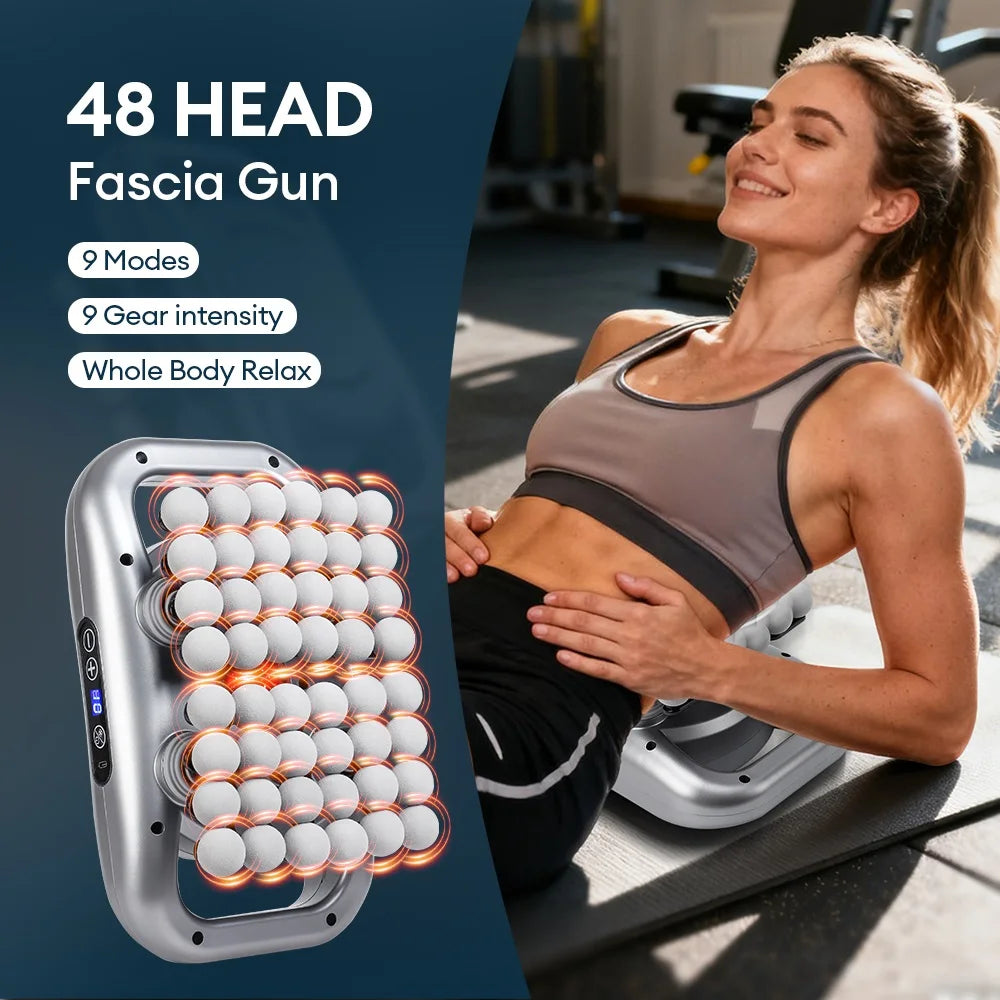 48-Head Deep Tissue Fascia Massager for Full Body Muscle Relief - 1
