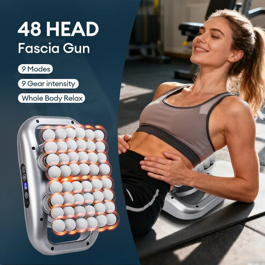 48-Head Deep Tissue Fascia Massager for Full Body Muscle Relief