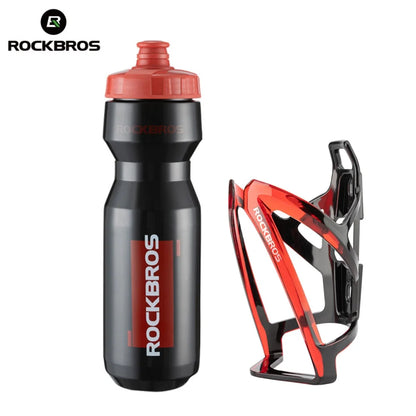 ROCKBROS 750ml Cycling Water Bottle and Cage Set – Lightweight & Durable
