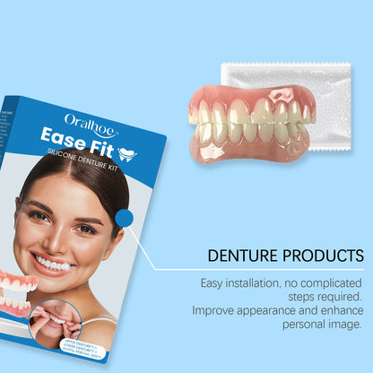 Comfortable Silicone Denture Set for Natural Looking Smile and Improved Chewing