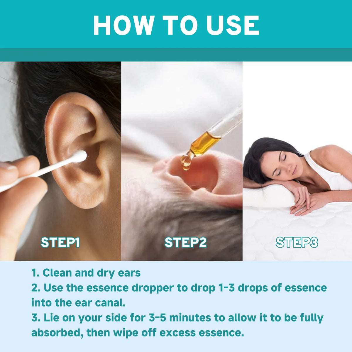 Ear Wax Removal Drops - Natural Tinnitus Relief & Ear Cleansing Liquid