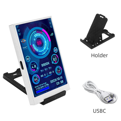 3.5" IPS PC Hardware Monitor - Real-Time CPU GPU RAM Temperature Display