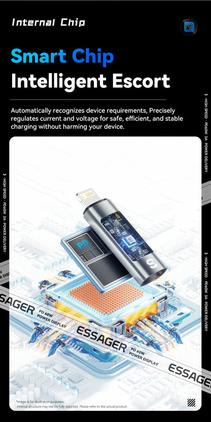 Universal Type-C to Lightning OTG Adapter 60W Fast Charging Converter