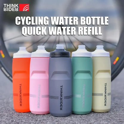 ThinkRider Sports Water Bottle - Leak-Proof Squeeze Bottle for Cycling & MTB