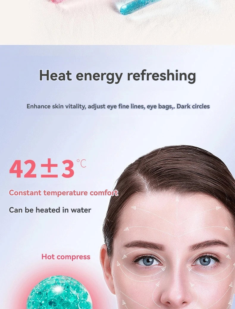 2Pcs Cooling Facial Ice Globes - Cold Roller Massager for Face & Eyes, Puffiness Relief