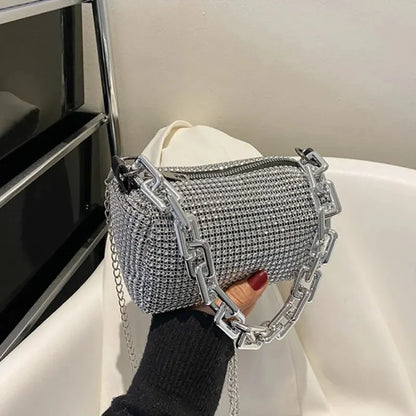 Luxury Rhinestone Bucket Bag