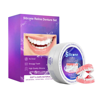 Silicone Denture Reliner Kit - Comfortable Temporary Teeth Whitening & Fit Set