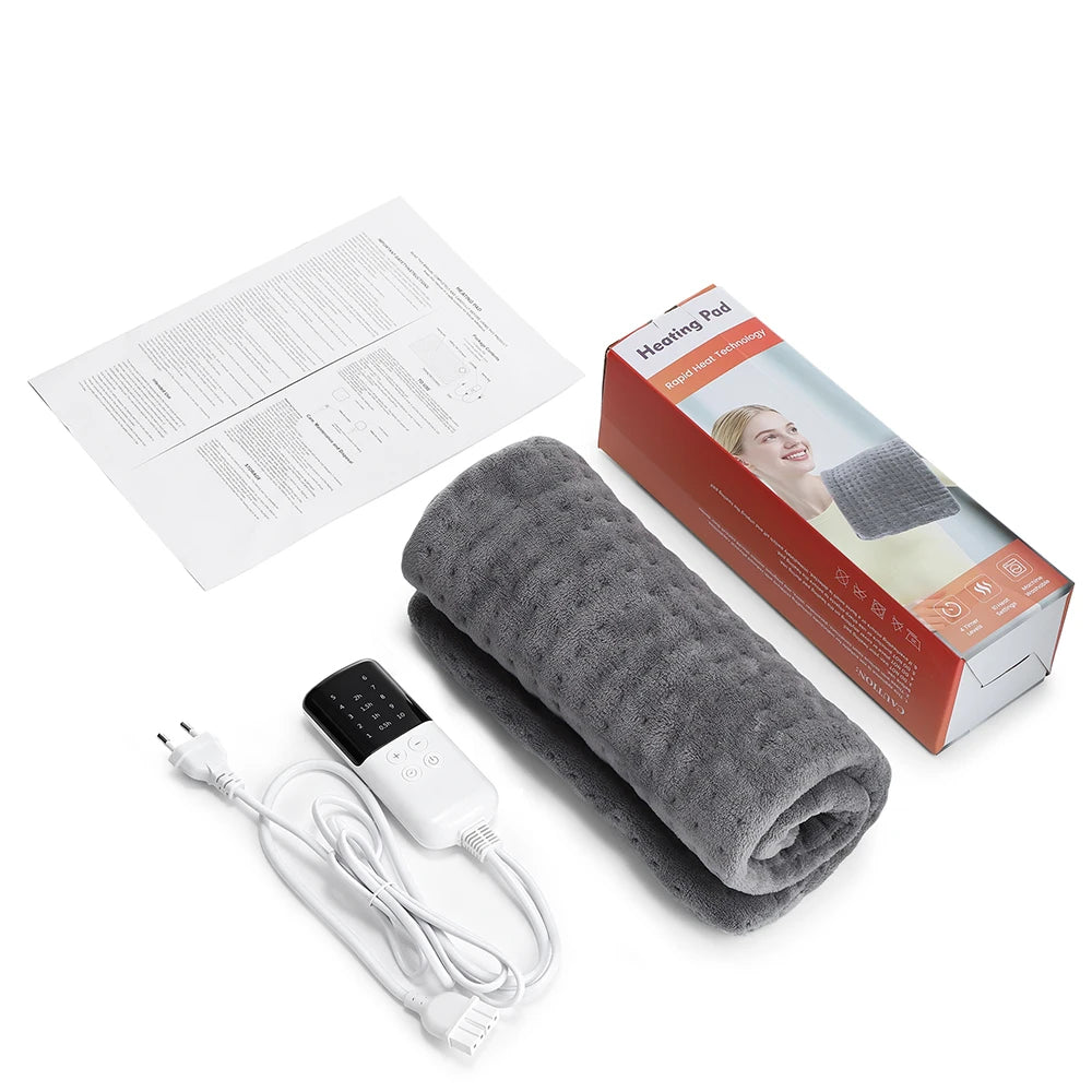 Electric Flannel Heating Pad for Back & Joint Pain Relief with 10 Heat Settings