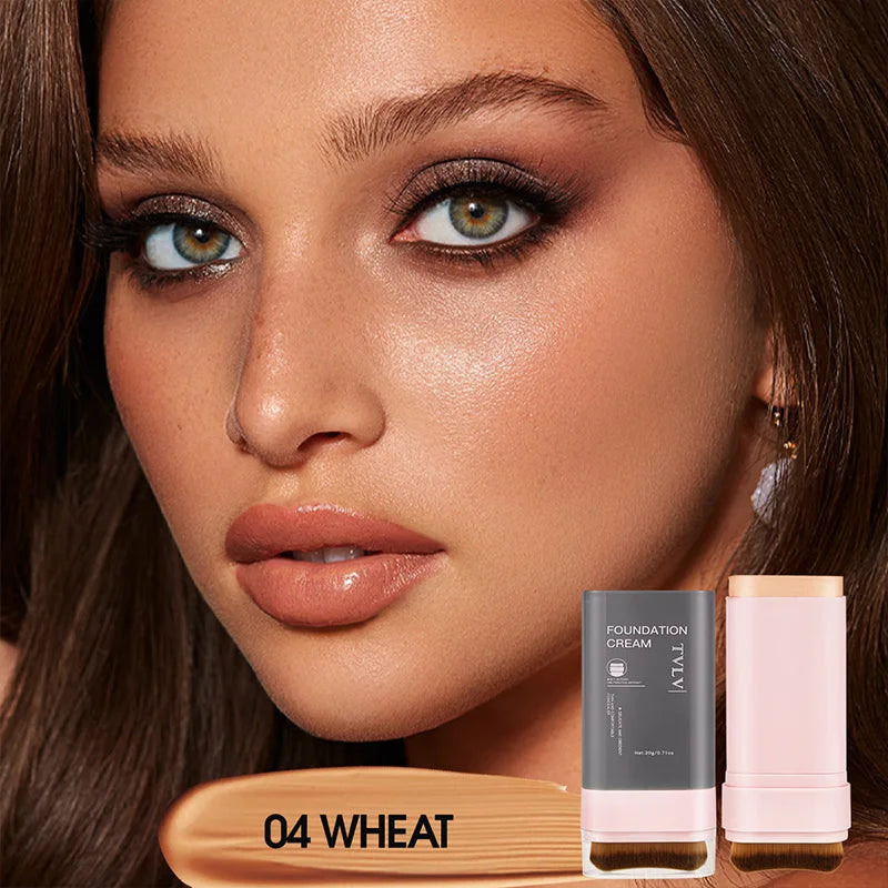 TVLV Concealing Foundation Stick - Waterproof Cream Foundation with Brush