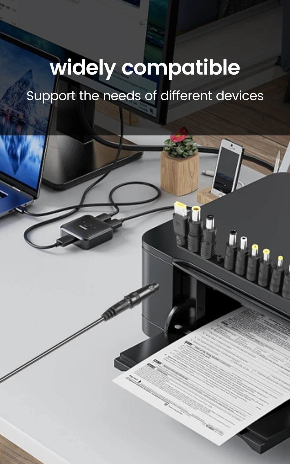 USB-C to DC PD Power Boost Cable for WiFi Routers & Laptops 5V-20V