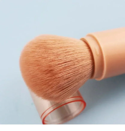 4-in-1 Retractable Travel Makeup Brush Set - Portable Face & Eye Tool Kit
