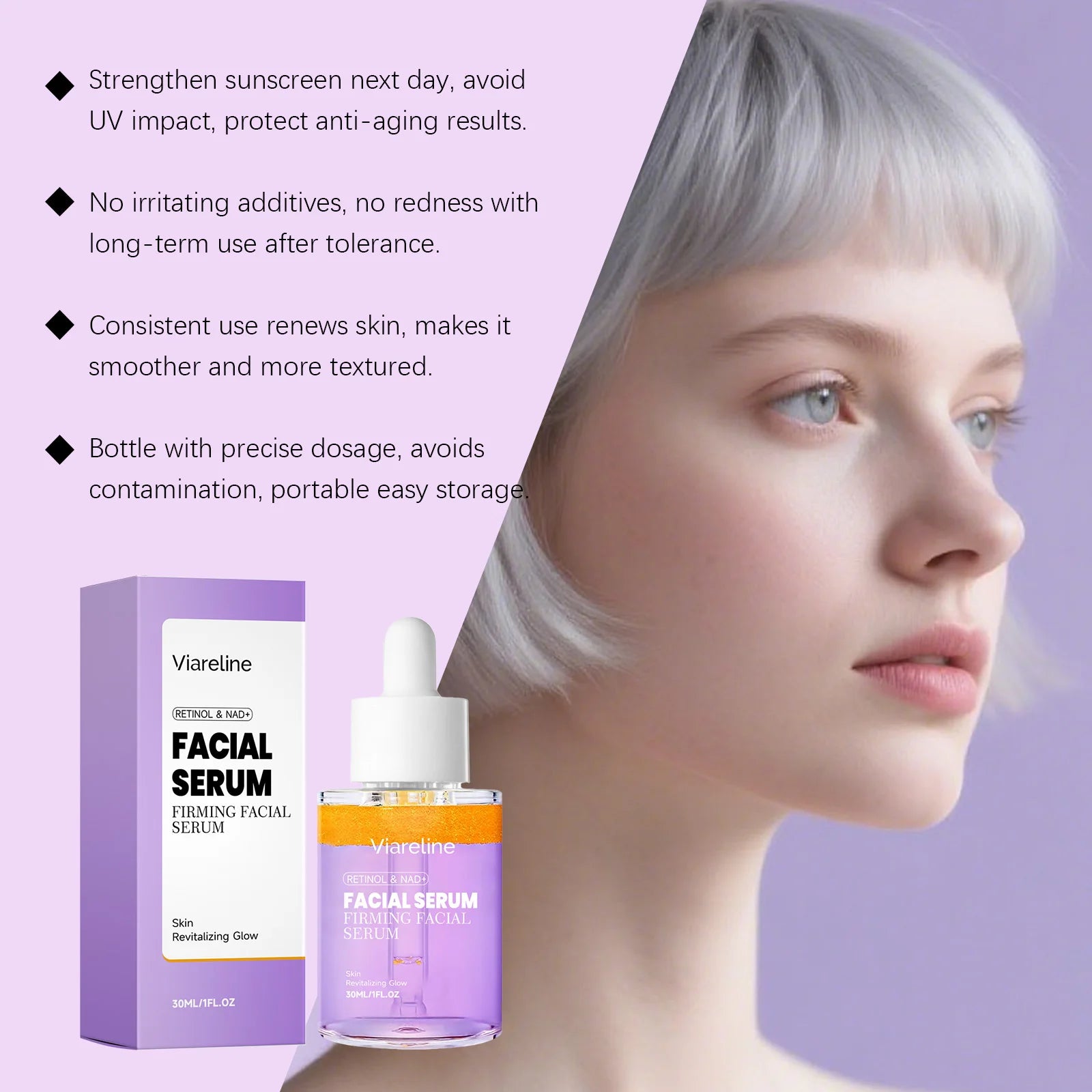 Retinol & NAD+ Firming Facial Serum - Anti-Aging Skin Lifting & Brightening Treatment - 11