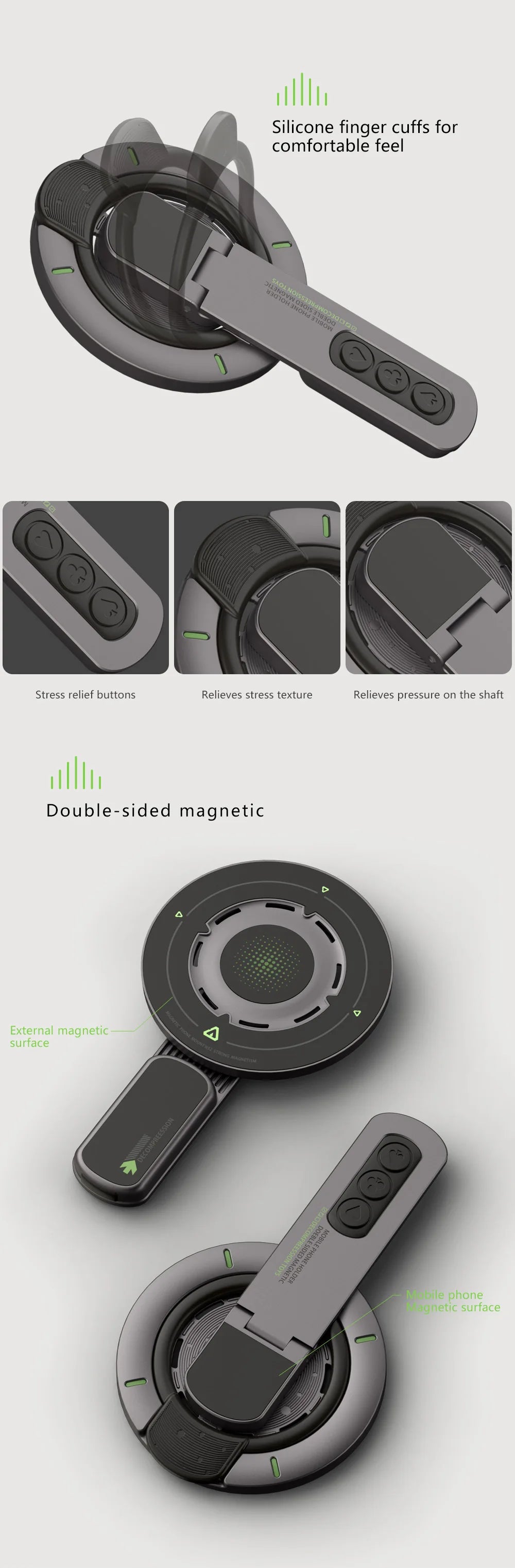 360° Magnetic Phone Stand & Ring Holder for MagSafe iPhones