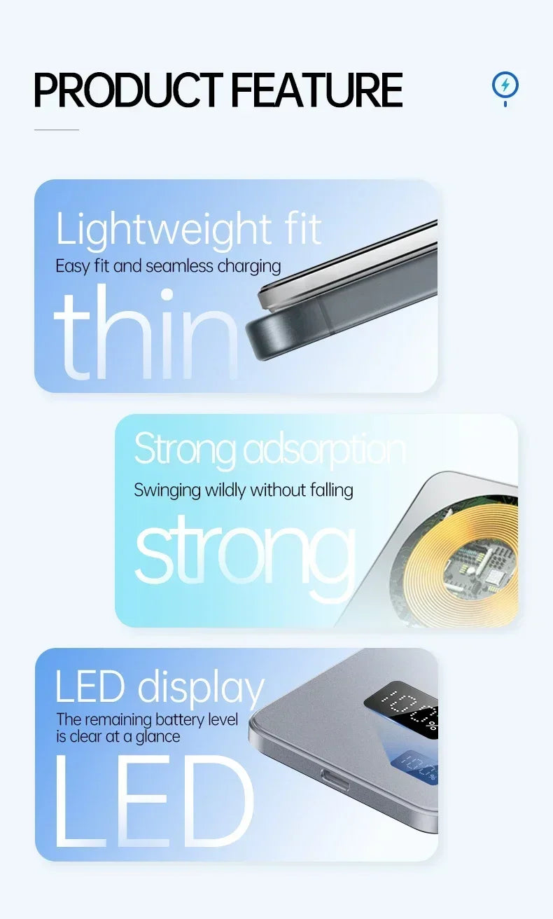 Magnetic Wireless Portable Power Bank - Fast Charging PD 25W for iPhone - 8