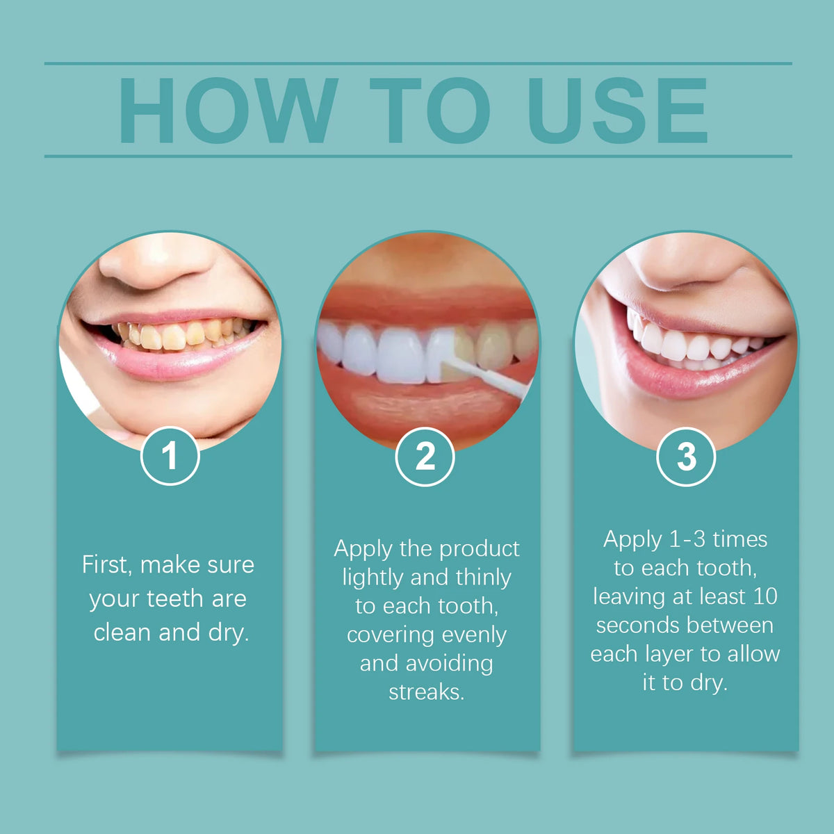 Instant Teeth Whitening Paint Gel for Stain Removal and Bright Smile