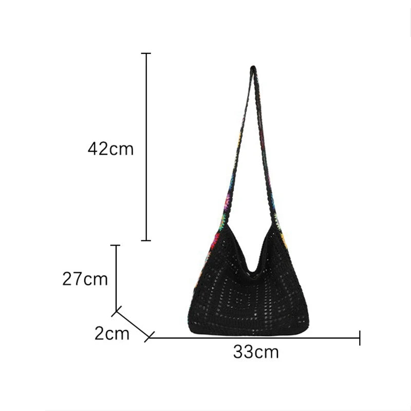 Luxury Boho Crochet Tote Bag