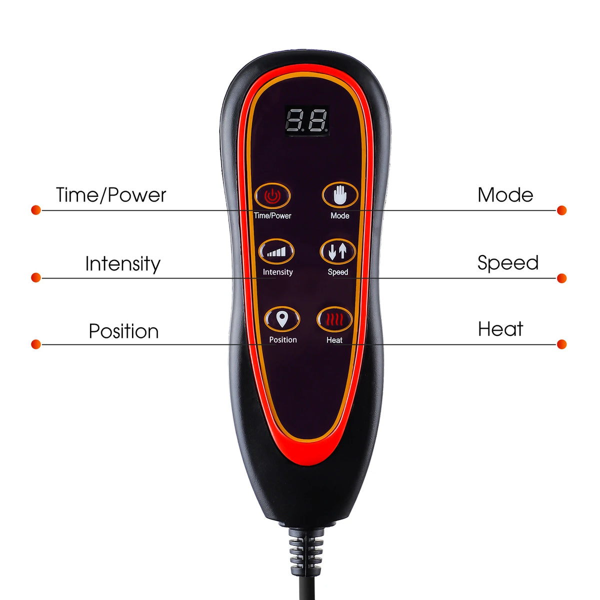 Electric Full-Body Vibrating Massage Chair Cushion with Soothing Heat Therapy
