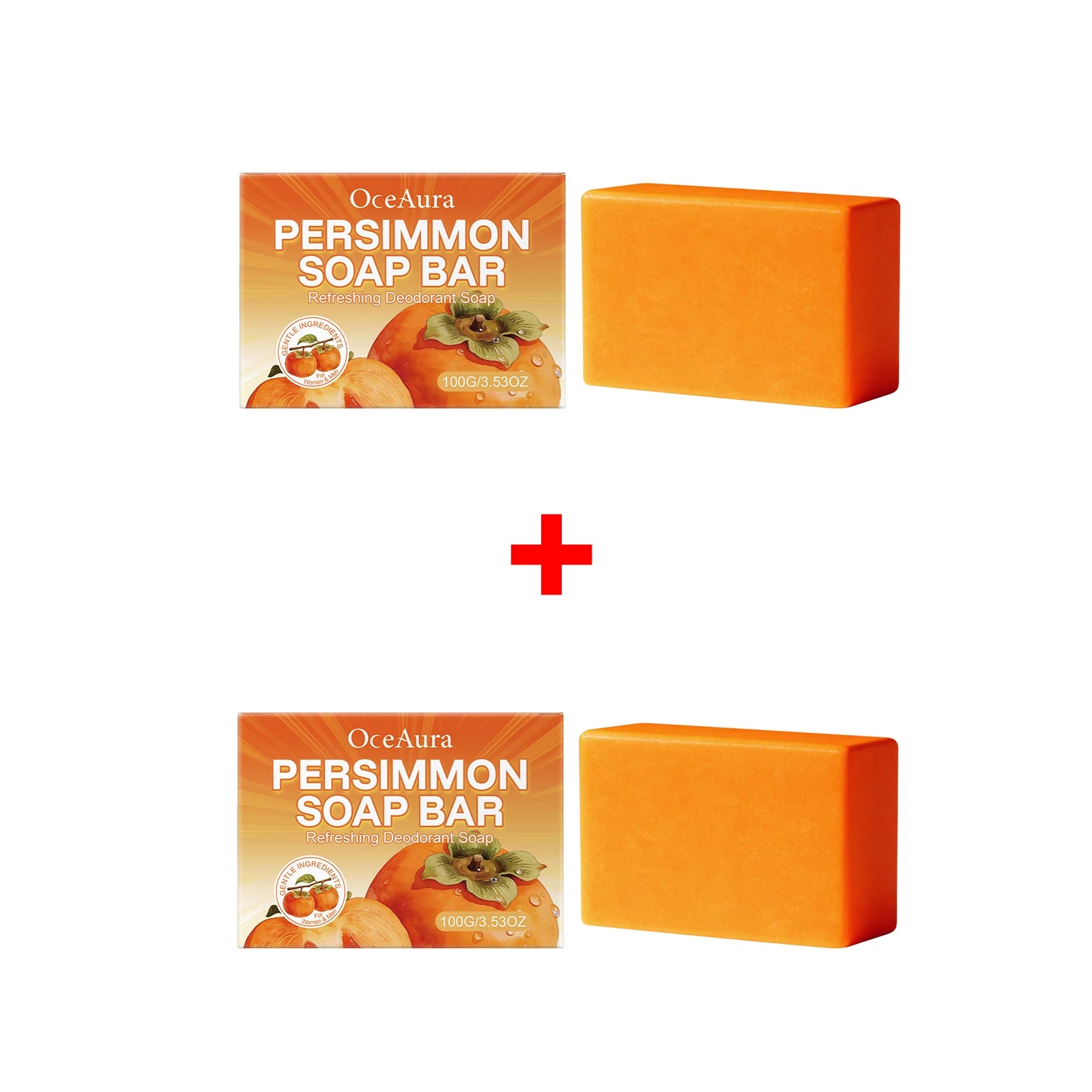 Natural Persimmon Extract Deodorizing Body Soap Bar for Odor Control & Fresh Skin - 19