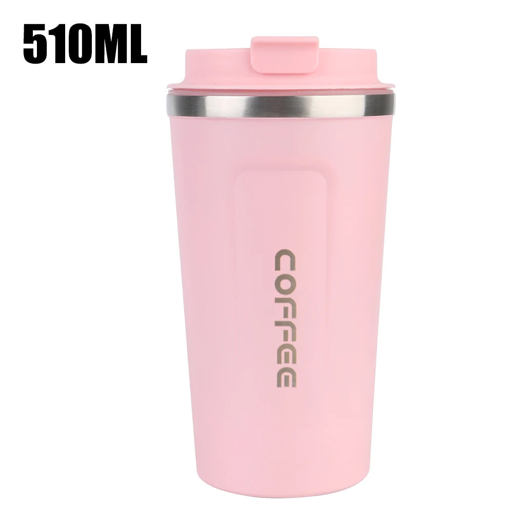 Insulated Stainless Steel Travel Mug - Leak-Proof Coffee Cup 380/510ml - 14