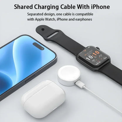 Portable Magnetic Wireless Charger for Apple Watch Series 1-10 & Ultra