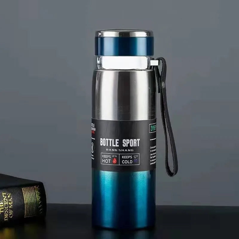 Insulated Stainless Steel Vacuum Flask - 800ml/1000ml Thermal Water Bottle