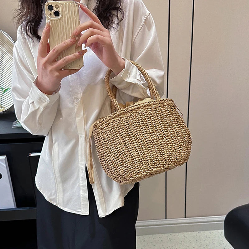 Luxury Handmade Straw Tote