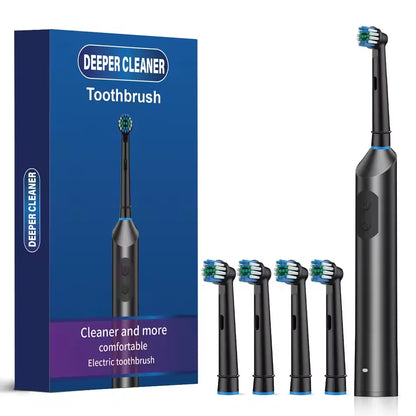 Rechargeable Rotating Electric Toothbrush with 5 Cleaning Modes