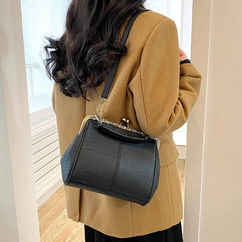 Luxury Vintage Alligator Kiss-Lock Bag