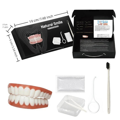 Full Mouth Denture Set with Storage Case & Care Accessories
