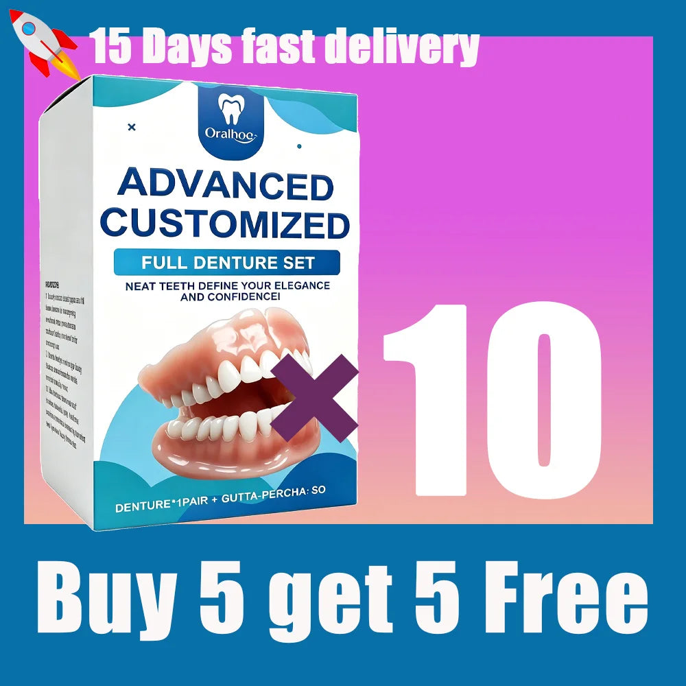 Natural Texture Realistic Full Denture Set for a Comfortable and Confident Smile