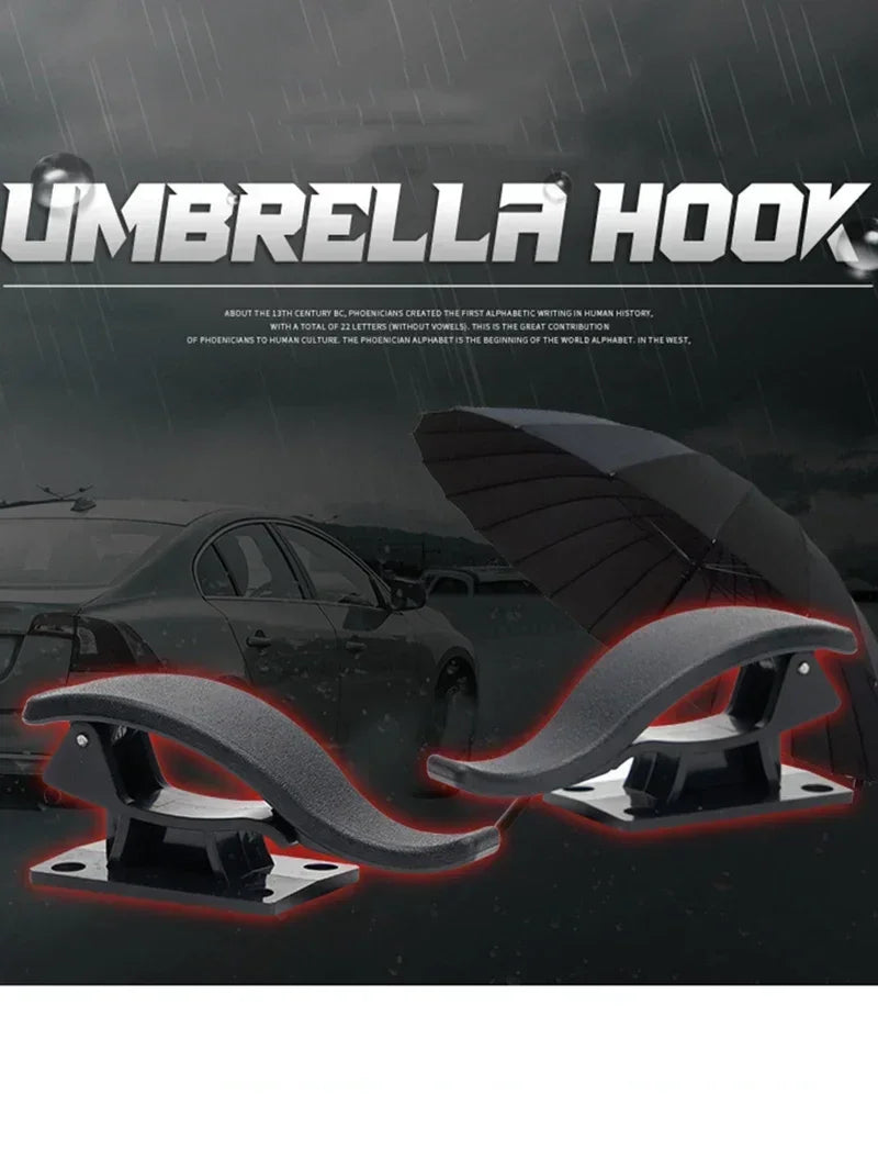 2PCS Car Trunk Umbrella & Grocery Hooks - Universal Organizer Clip - 17