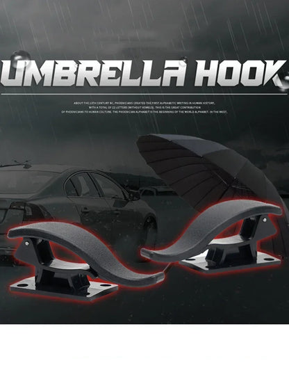 2PCS Car Trunk Umbrella & Grocery Hooks - Universal Organizer Clip