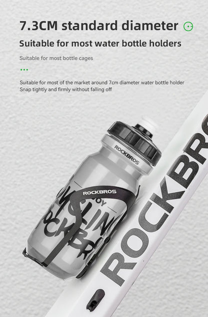 600ml Squeeze Sports Water Bottle - Leak-Proof Cycling & Fitness Bottle
