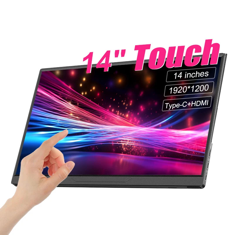 14" Portable Touchscreen Monitor 1200P IPS USB-C External Display