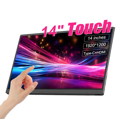 14" Portable Touchscreen Monitor 1200P IPS USB-C External Display