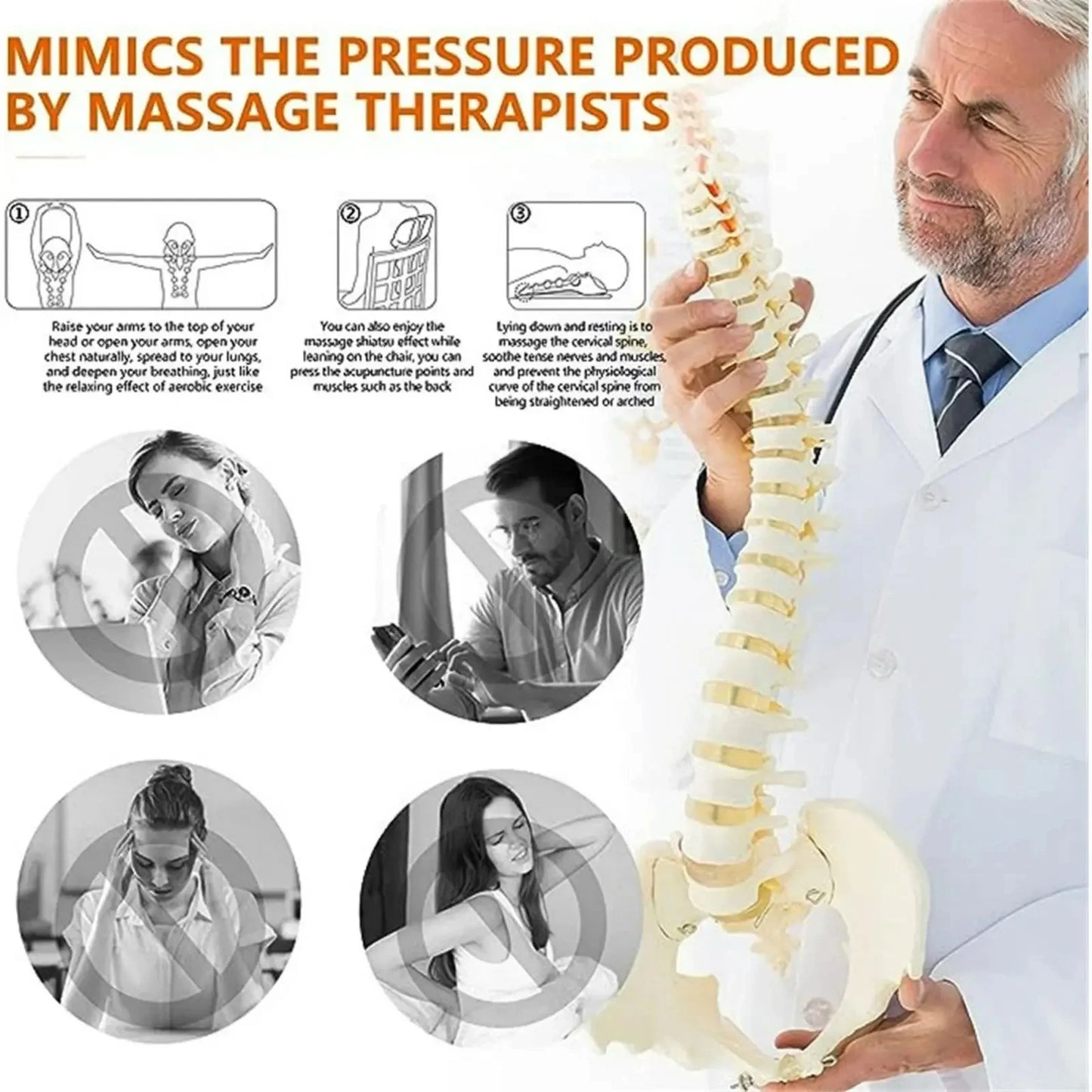 Cervical Neck Stretcher & Traction Device for Pain Relief