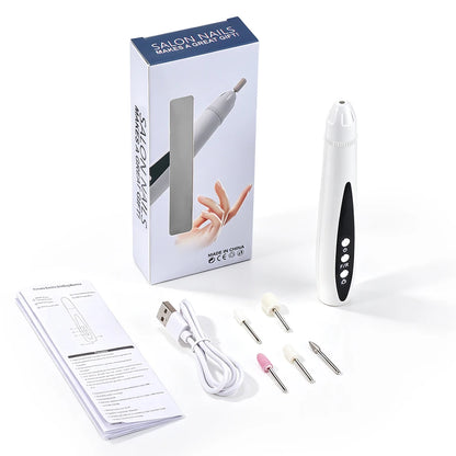 2-in-1 Cordless Electric Nail Drill with Built-in UV Curing Light