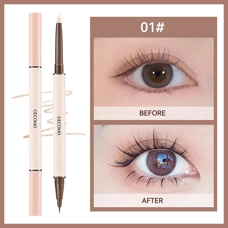 Double-Headed Waterproof Eyeliner & Silkworm Highlighter Pen - 17