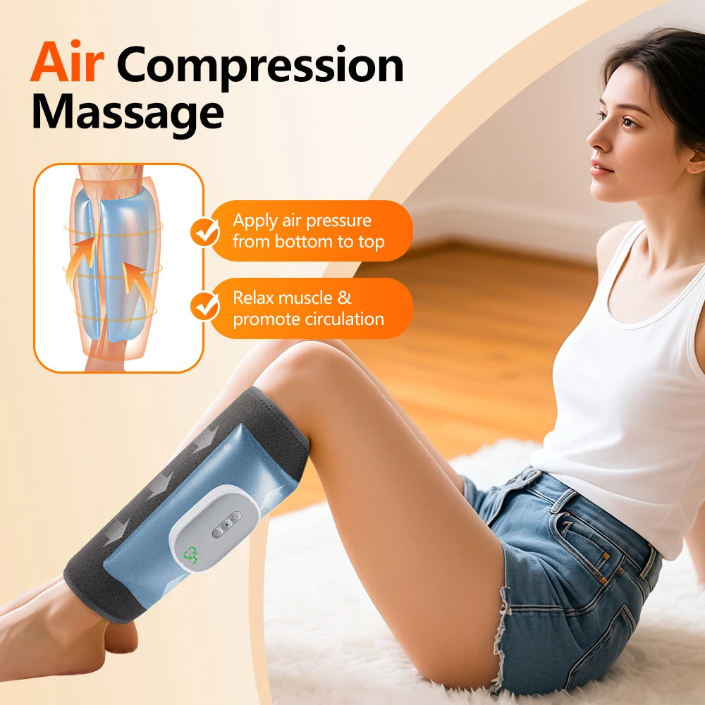 Wireless Air Compression Calf Massager for Leg Pain Relief & Circulation
