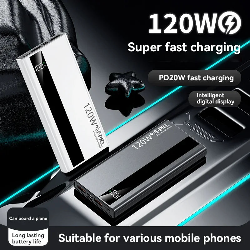 Lenovo 120W 500000mAh Fast Charging Portable Power Bank - 5