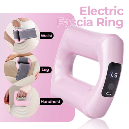 Electric Fascia Ring Wearable Vibration Massager for Waist Belly & Deep Tissue Pain Relief