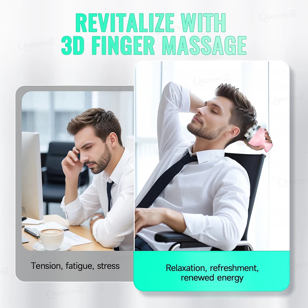 Professional Cordless Water Flosser & Scalp Massager Combo for Oral & Body Care - 36