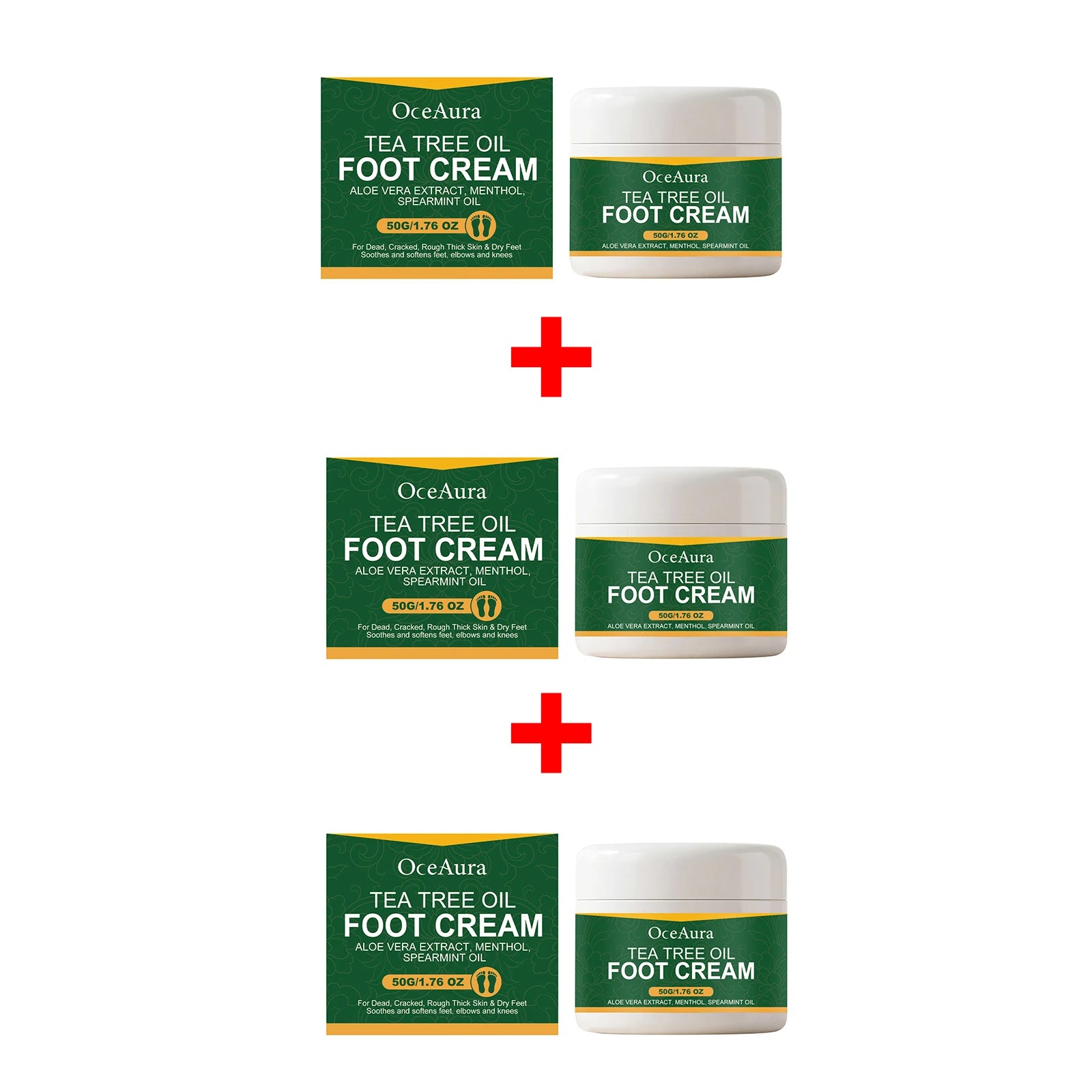 Tea Tree Oil Foot Repair Cream for Cracked Heels and Dry Skin - 14