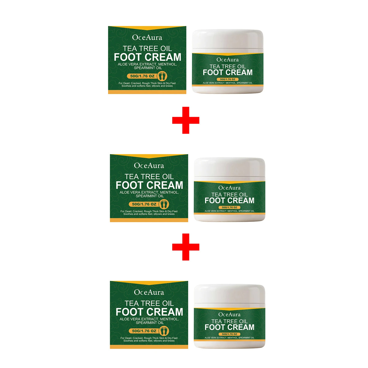 Tea Tree Oil Foot Repair Cream for Cracked Heels and Dry Skin
