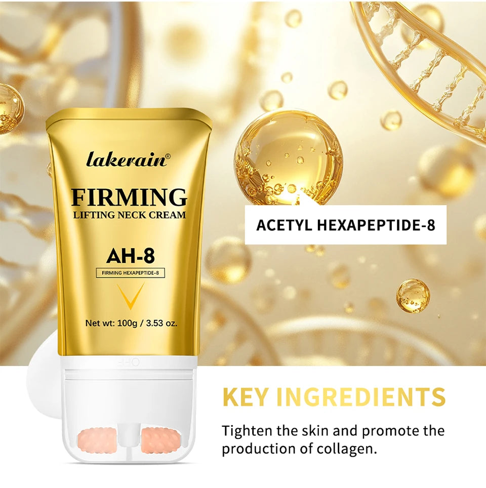 AH-8 Neck Firming Cream & Roller for Wrinkles & Crepey Skin