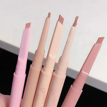 Waterproof Matte Lip Liner Pencil - Long-Lasting Automatic Shaping Pen
